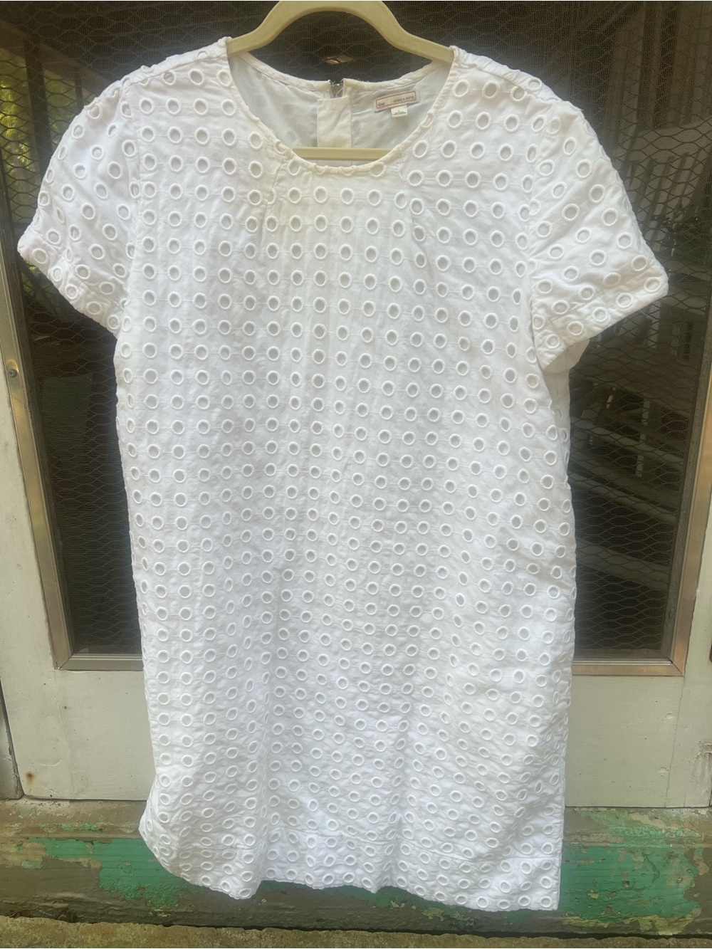 White Eyelet Shift Dress by GAP